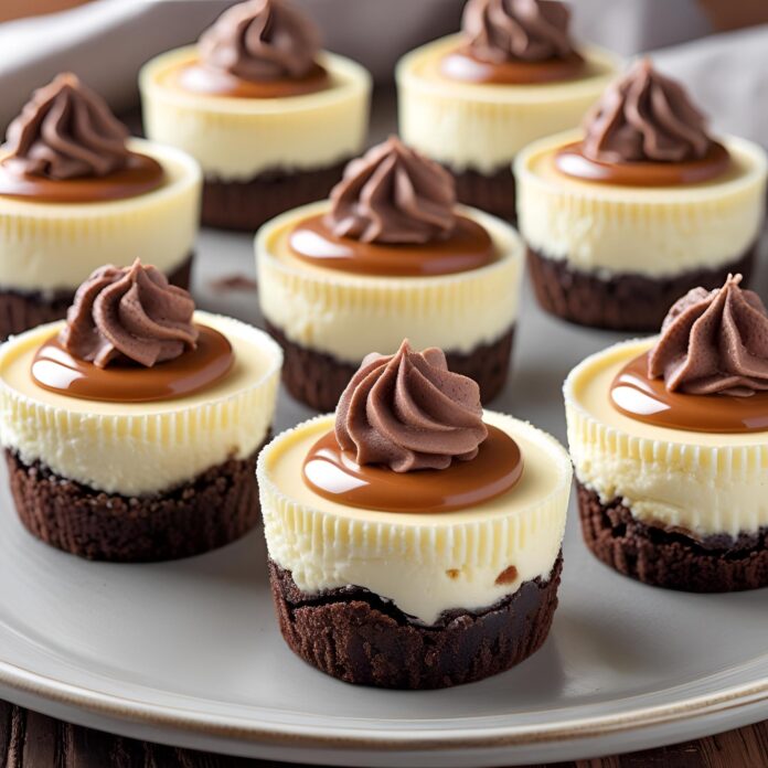 Brownie Bottom Mini Cheesecakes Recipe