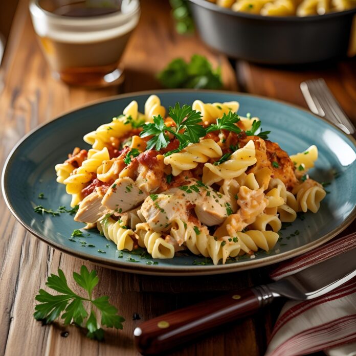 Cajun Cream Cheese Chicken Pasta Bake Recipe
