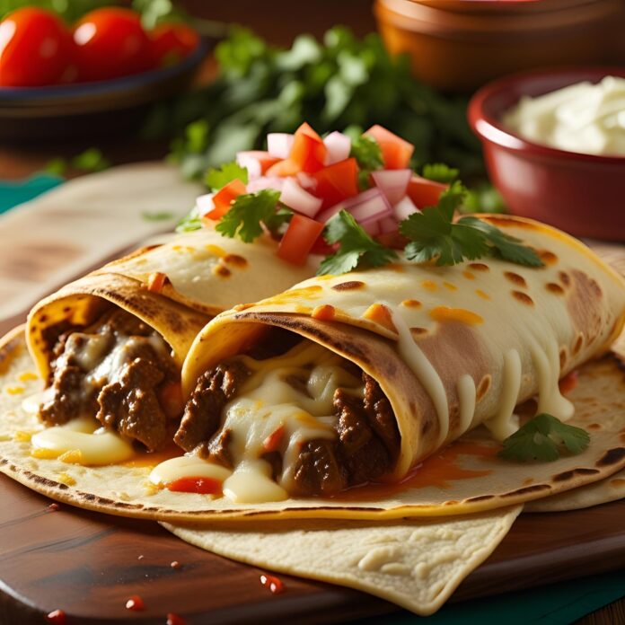 Cheesy Beef Chimichangas Recipe