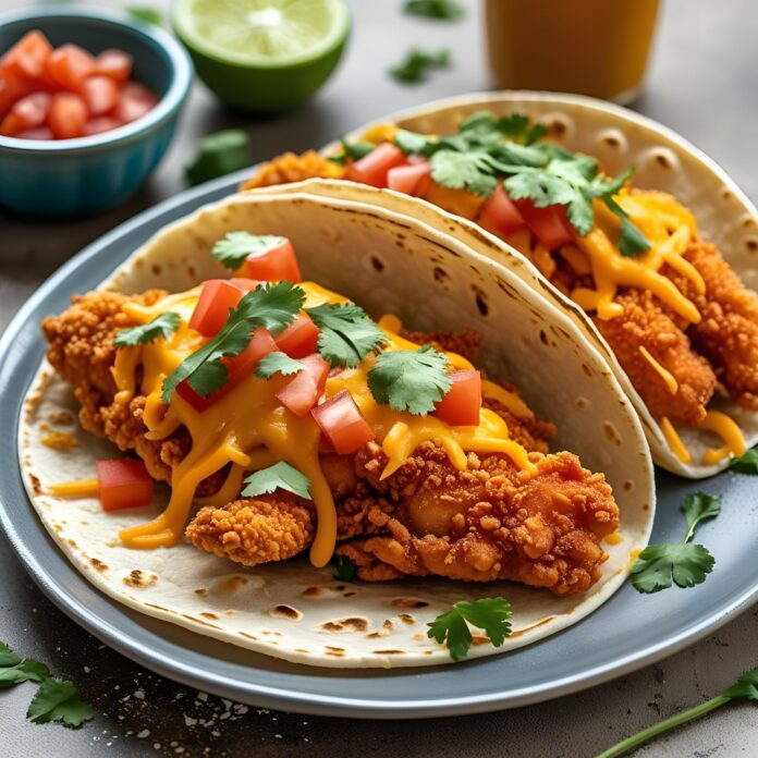 Cheesy Crispy Chicken Tacos Recipe