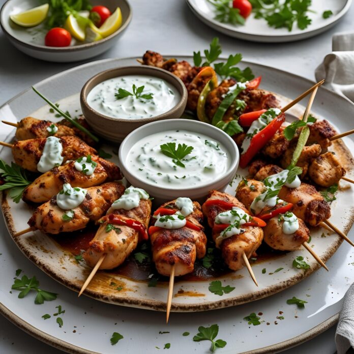 Chicken Shawarma with Yogurt Sauce Recipe