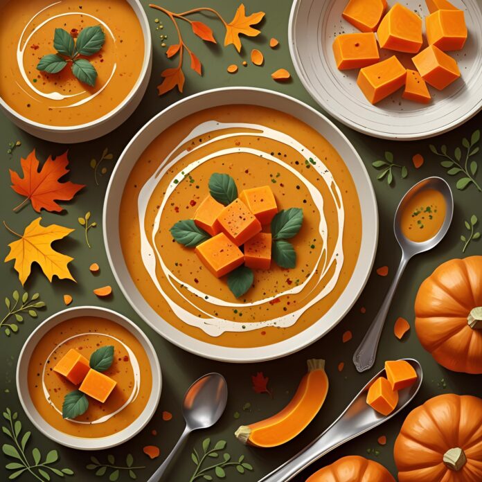 Creamy Butternut Squash and Sweet Potato Soup Recipe