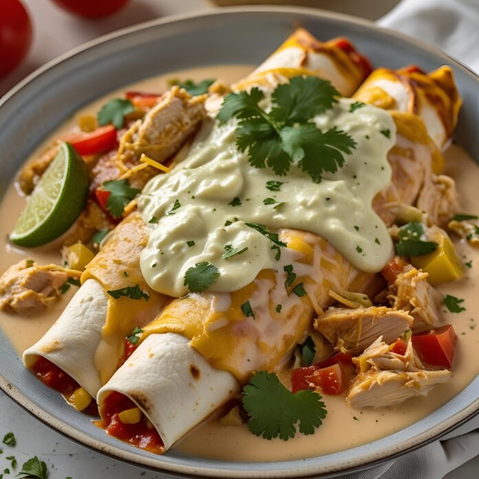 Creamy Chicken Enchiladas Recipe