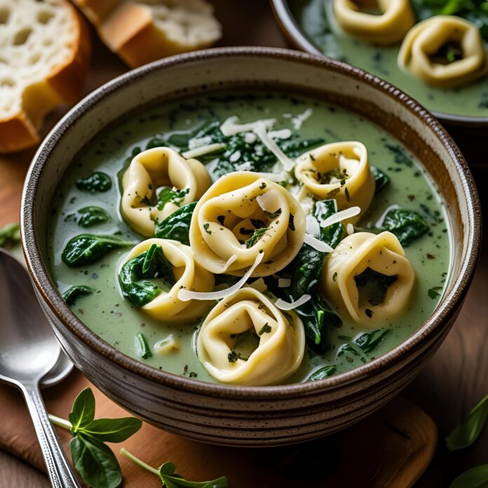 Creamy Spinach Tortellini Soup Recipe