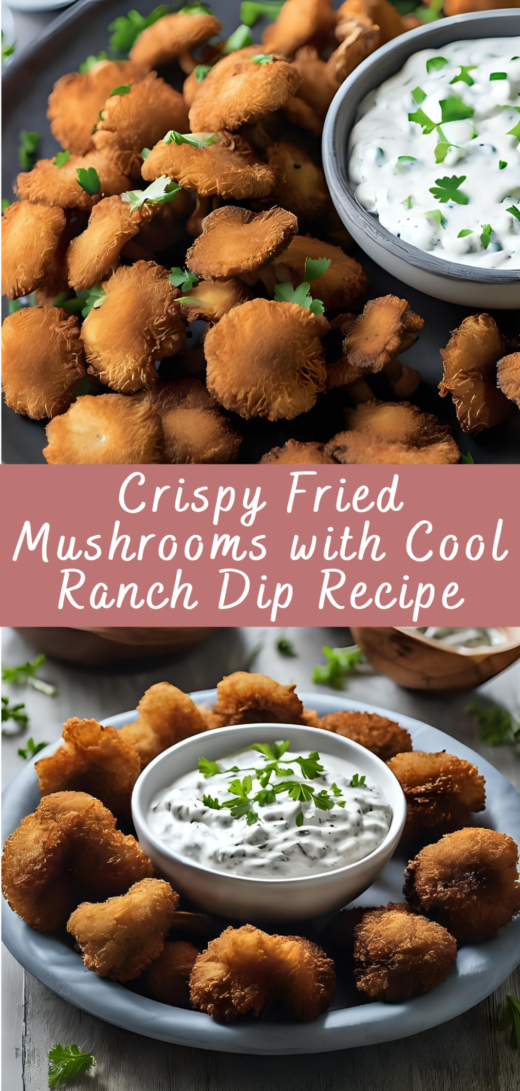 Crispy Fried Mushrooms with Cool Ranch Dip Recipe | Cheff Recipes