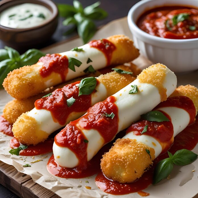 Crispy Mozzarella Sticks with Marinara Recipe