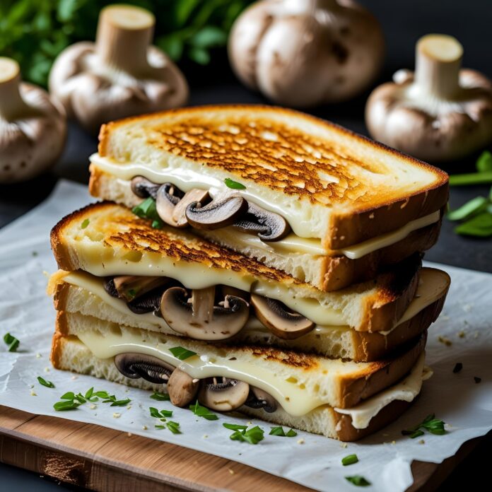Garlic Mushroom Grilled Cheese Recipe