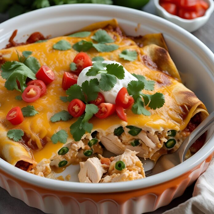 Green Chile Chicken Enchilada Casserole Recipe