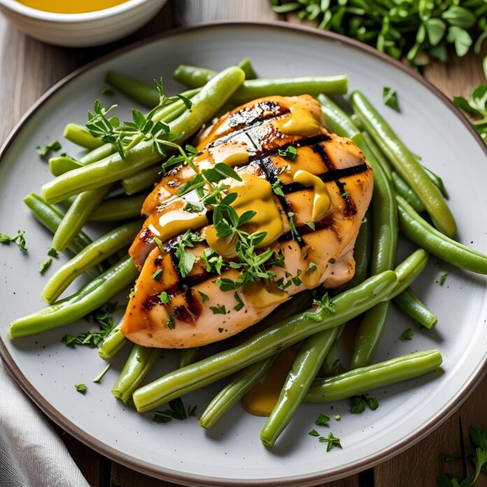 Grilled Honey Mustard Chicken with Green Beans Recipe