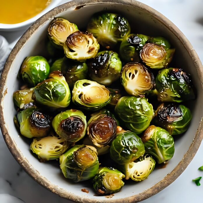 Honey Mustard Air Fryer Brussels Sprouts Recipe