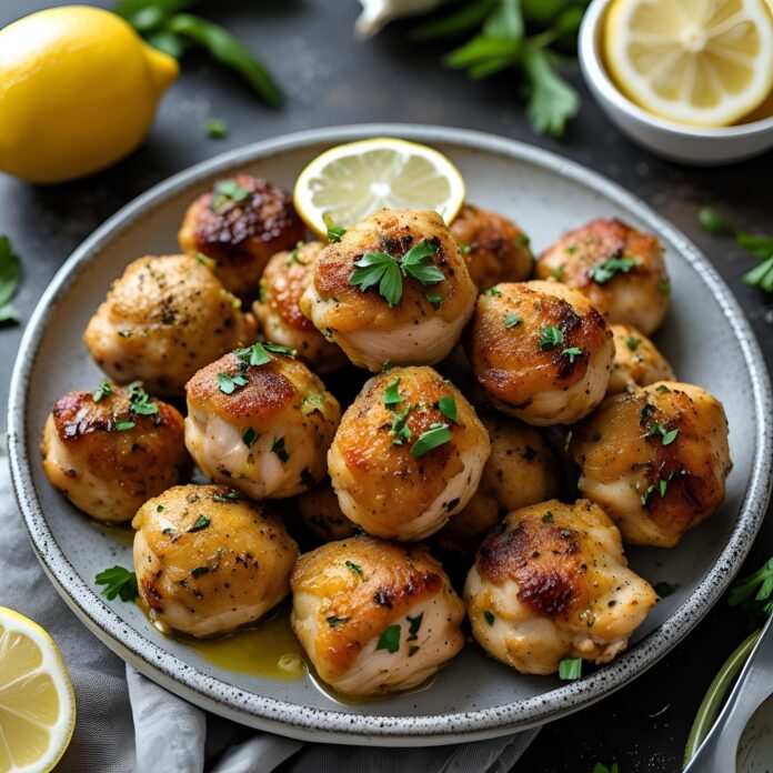 Lemon Garlic Chicken Bites Recipe