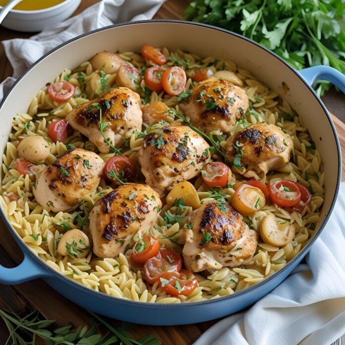 One Pan Marry Me Chicken Orzo Recipe