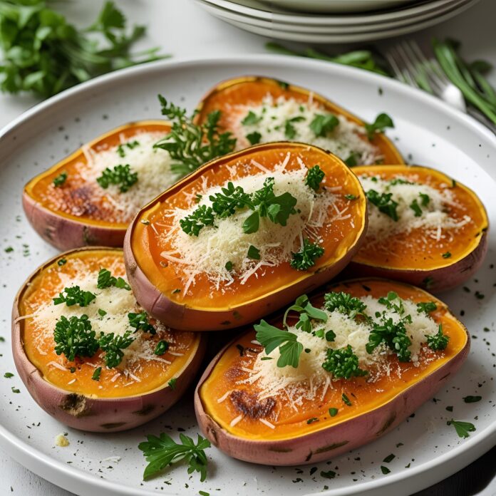 Parmesan Herb Sweet Potato Medallions Recipe