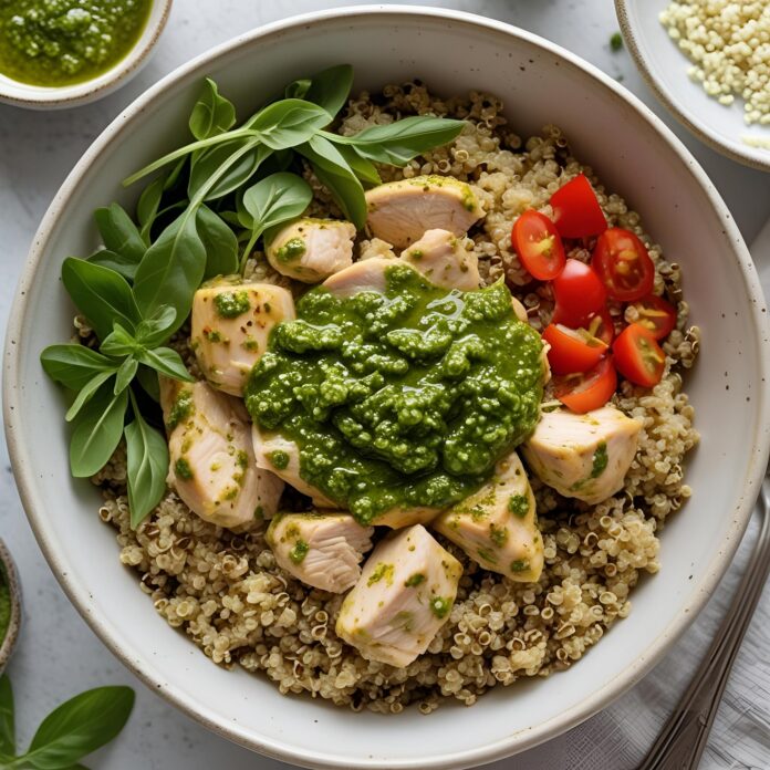 Pesto Chicken Quinoa Bowl Recipe
