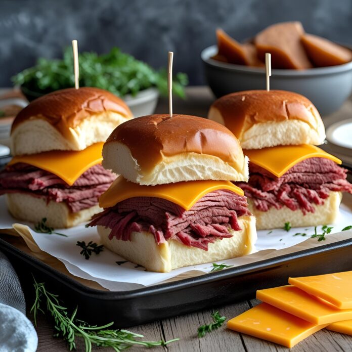 Roast Beef Sliders with Cheddar Cheese Recipe