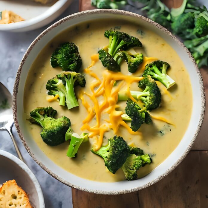 Roasted Broccoli and Cheddar Soup Recipe