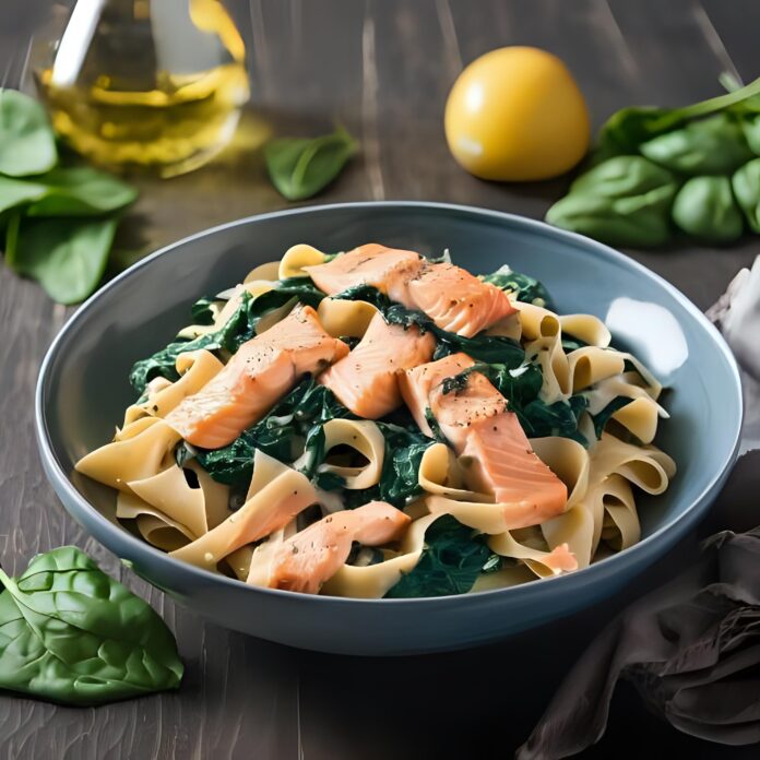Salmon Spinach Pasta Recipe