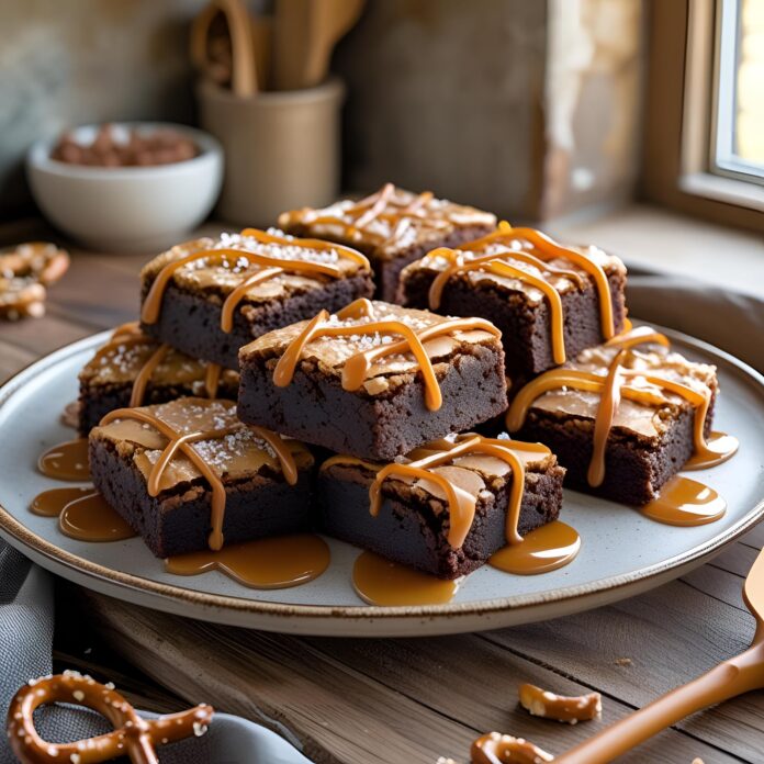 Salted Pretzel Brownies Recipe