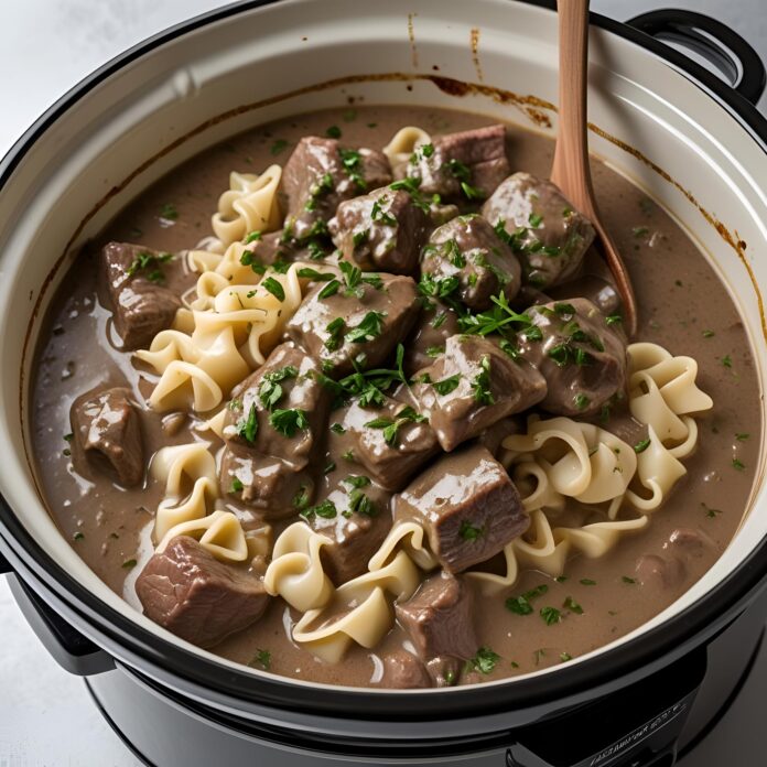 Slow Cooker Beef Stroganoff Recipe
