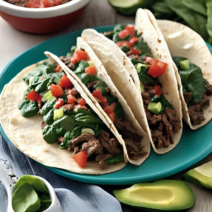 Spinach Beef Tacos Recipe