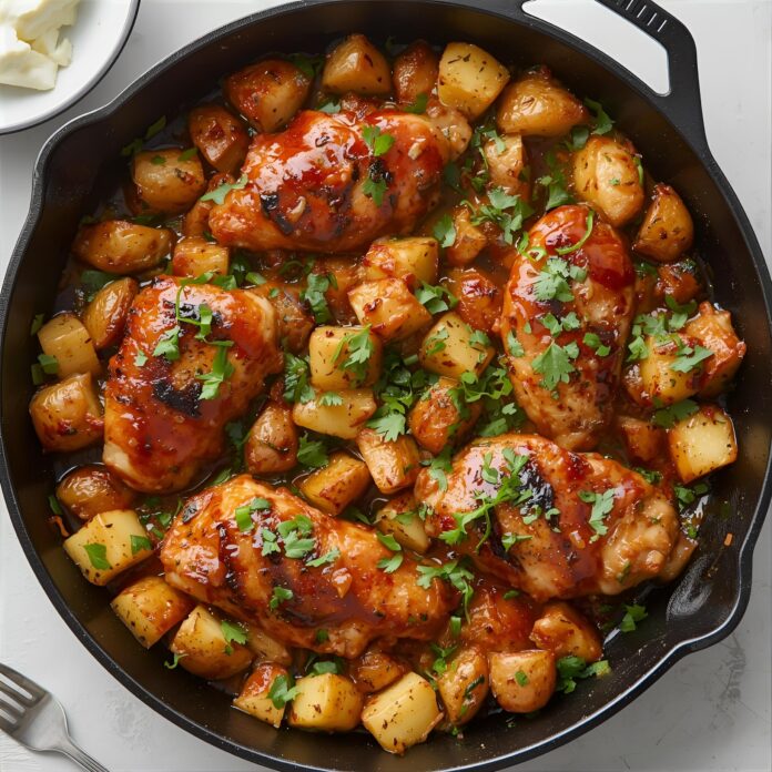 BBQ Chicken Potato Skillet Recipe