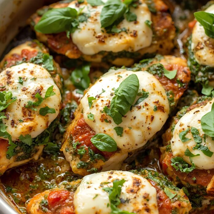 Baked Pesto Mozzarella Chicken Recipe