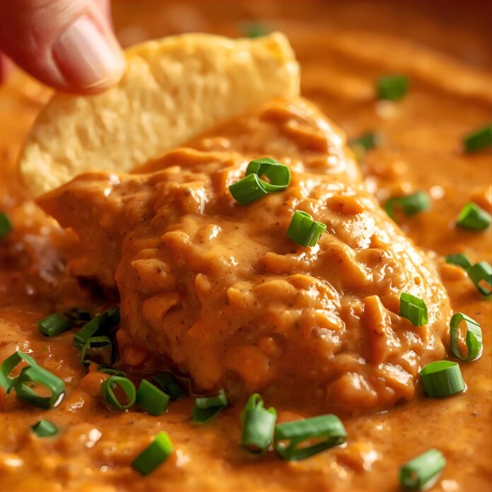 Buffalo Chicken Queso Dip Recipe