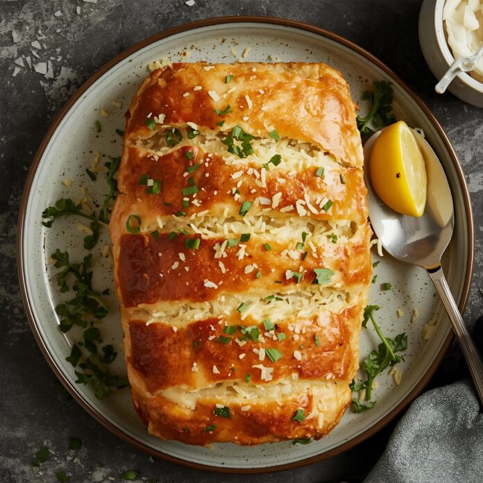 Cheesy Garlic Parmesan Chicken Loaf Recipe