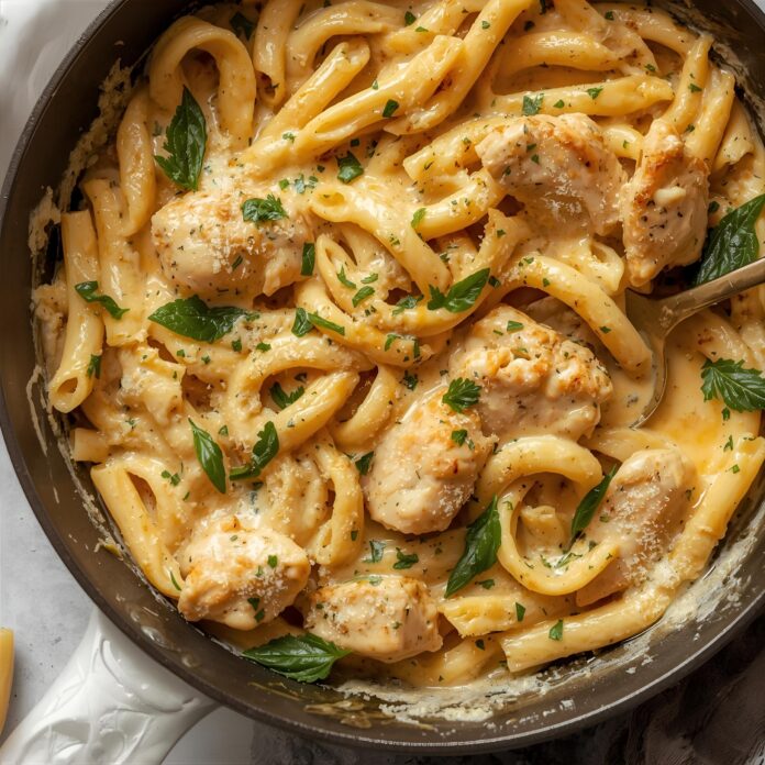 Creamy Chicken Garlic Parmesan Pasta Recipe