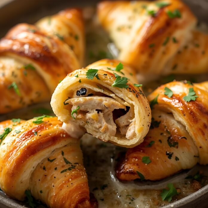 Creamy Garlic Herb Chicken Crescent Rolls Recipe
