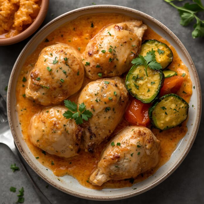 Creamy Paprika Zucchini Chicken Recipe