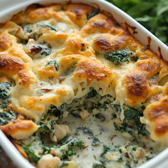 Creamy Spinach Chicken Casserole Recipe