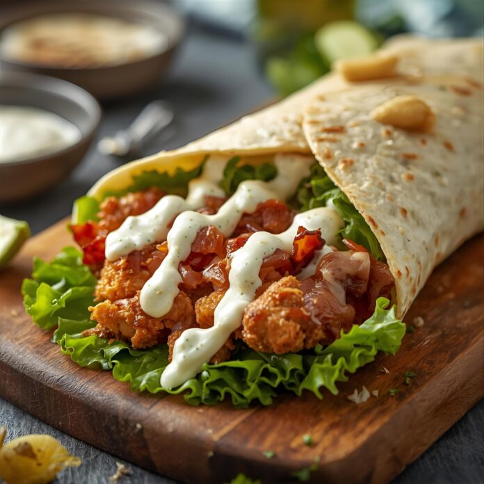 Crispy Chicken Bacon Ranch Wrap Recipe