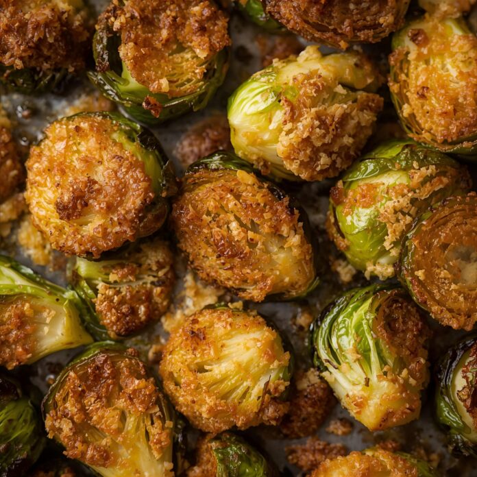 Crispy Parmesan Roasted Brussels Sprouts Recipe