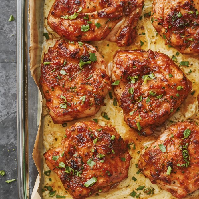 Crispy and Juicy Baked Chicken Thighs Recipe