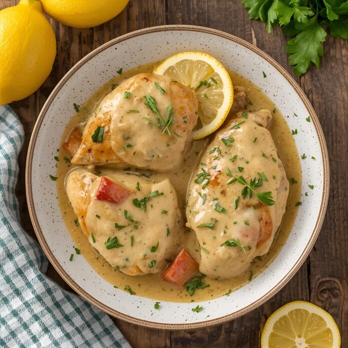 Crock Pot Creamy Lemon Chicken Breasts Recipe