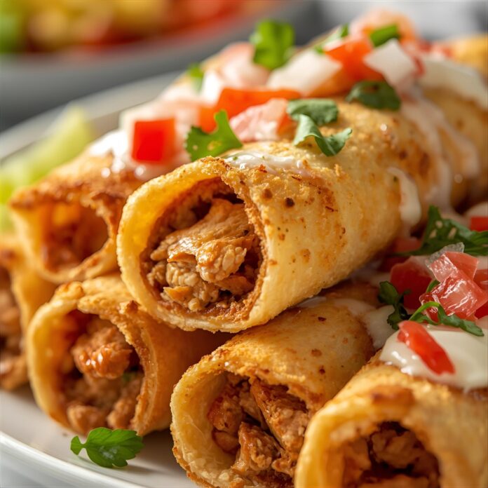 Crunchy Oven-Baked Chicken Taquitos Recipe