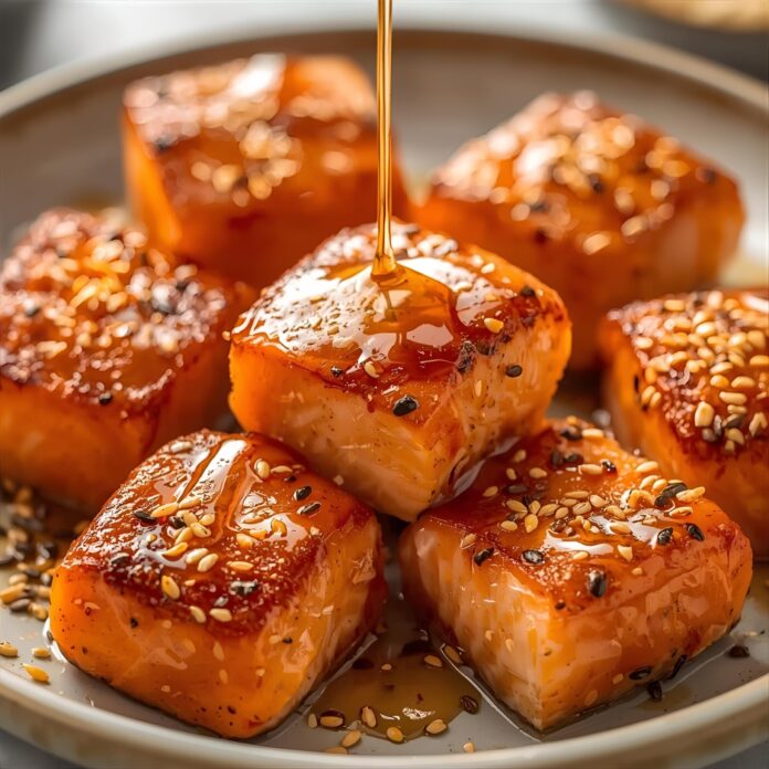 Hot Honey Salmon Bites Recipe