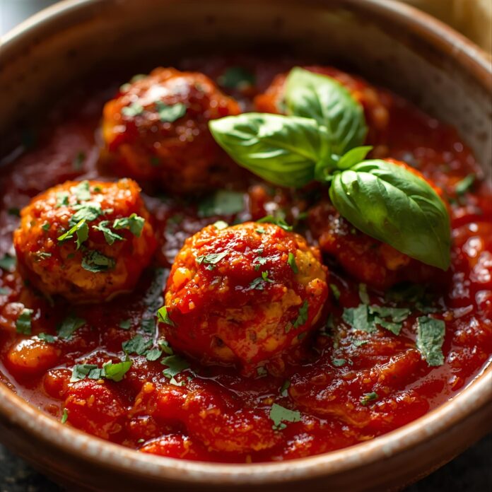 Keto Italian Meatballs with Marinara Sauce