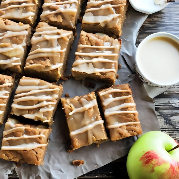 Maple Glazed Apple Blondies Recipe
