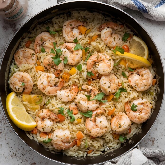 Mediterranean Shrimp Feta Orzo Recipe
