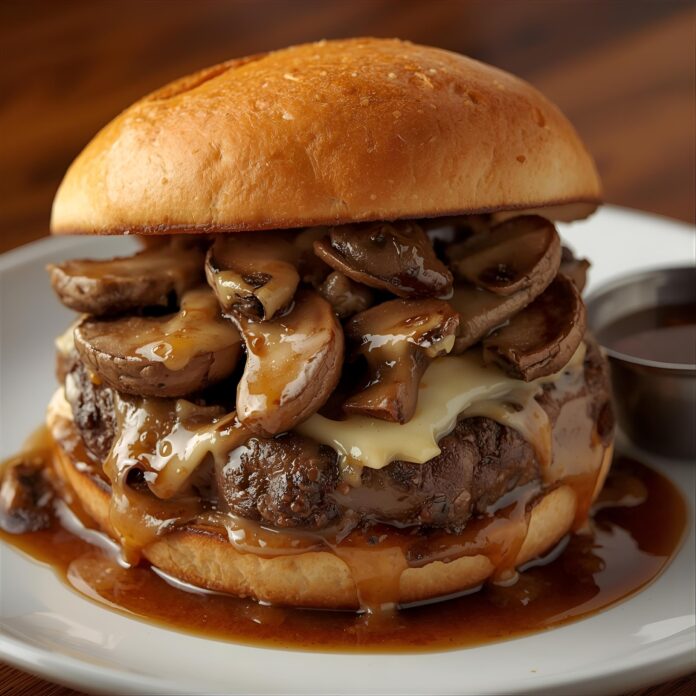 Mushroom French Dip Sandwich