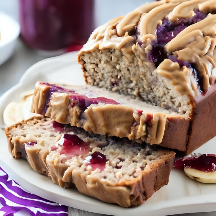 Peanut Butter and Jelly Banana Bread Recipe