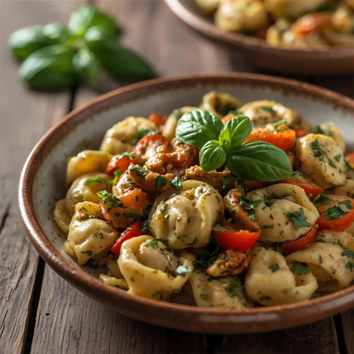 Pesto Chicken Tortellini and Veggies Recipe