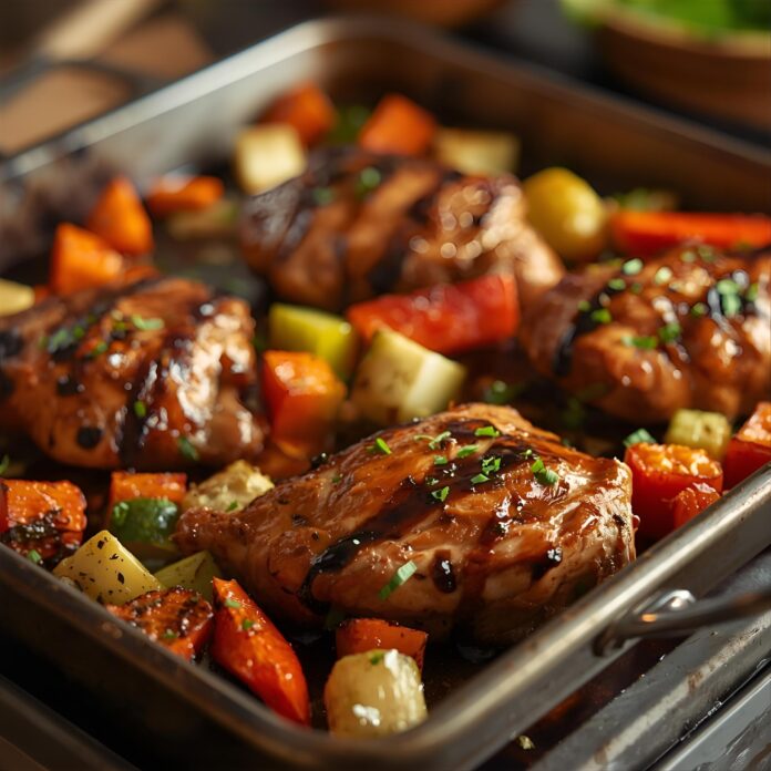 Sheet-Pan Balsamic Glazed Chicken and Veggies Recipe