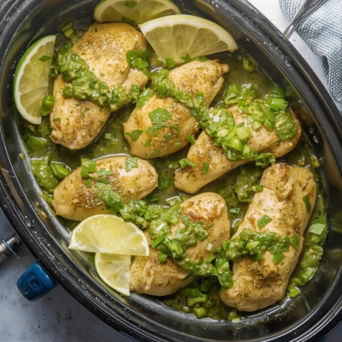 Slow Cooker Salsa Verde Chicken Recipe