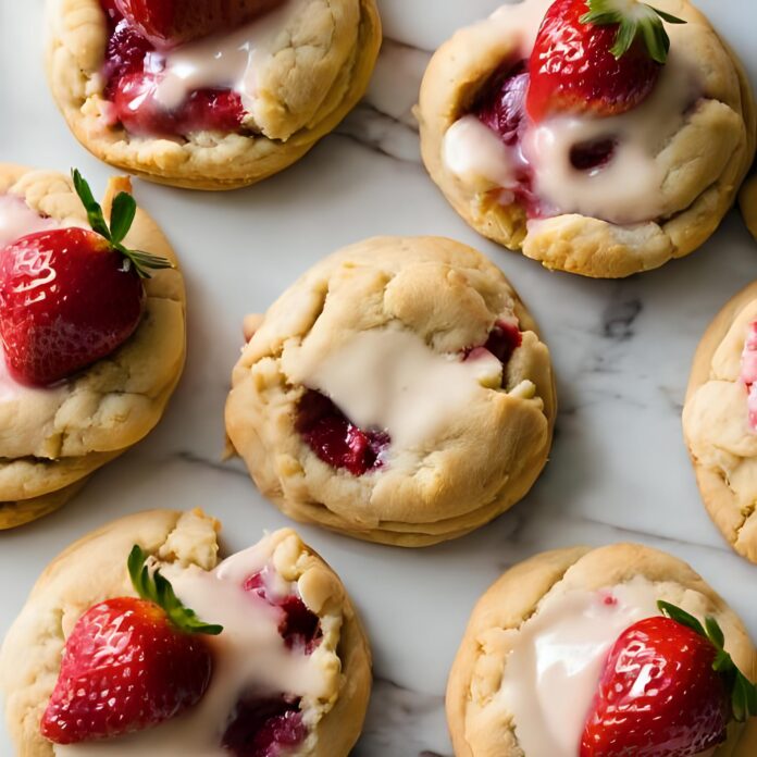 Strawberry Cheesecake Stuffed Cookies Recipe