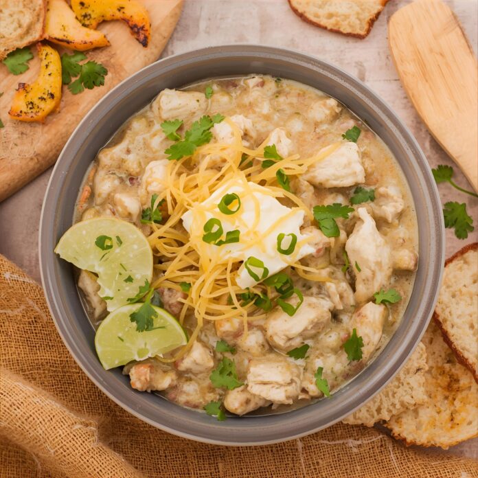 White Chicken Chili with Cream Cheese Recipe