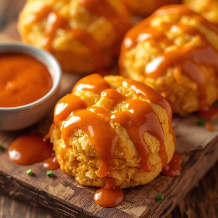 Cheddar Biscuits with Buffalo Sauce Recipe