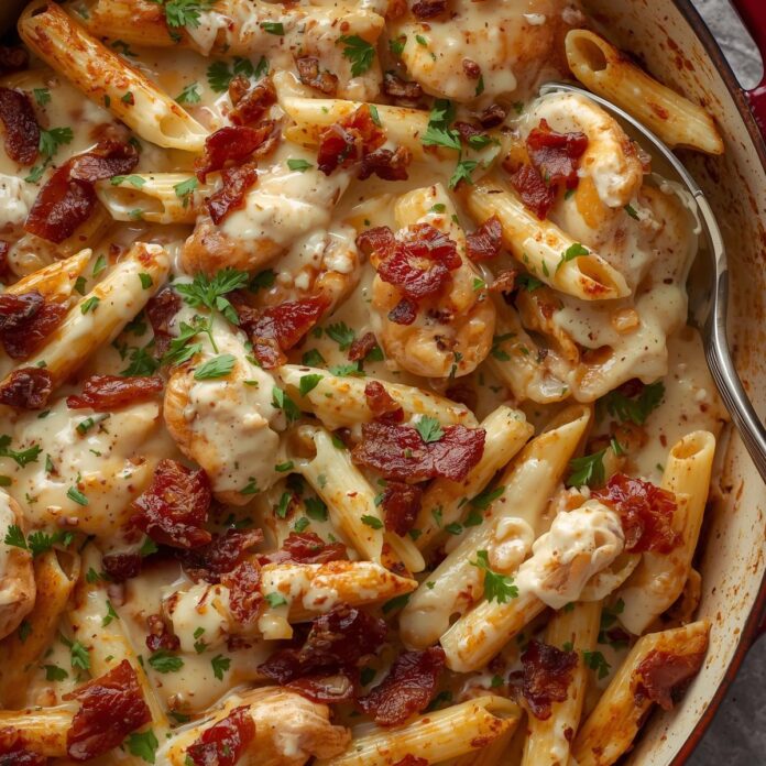 Chicken Bacon Ranch Pasta Bake Recipe